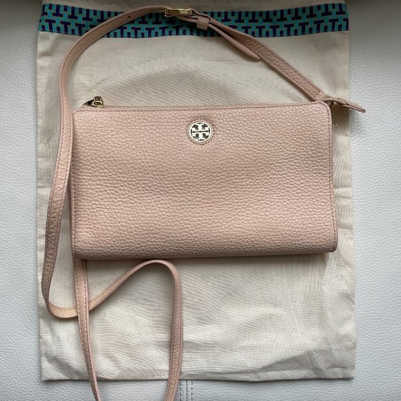 COPY - Tory Burch Small slim cross body leather bag, light pink-peach - Picture 2 of 10